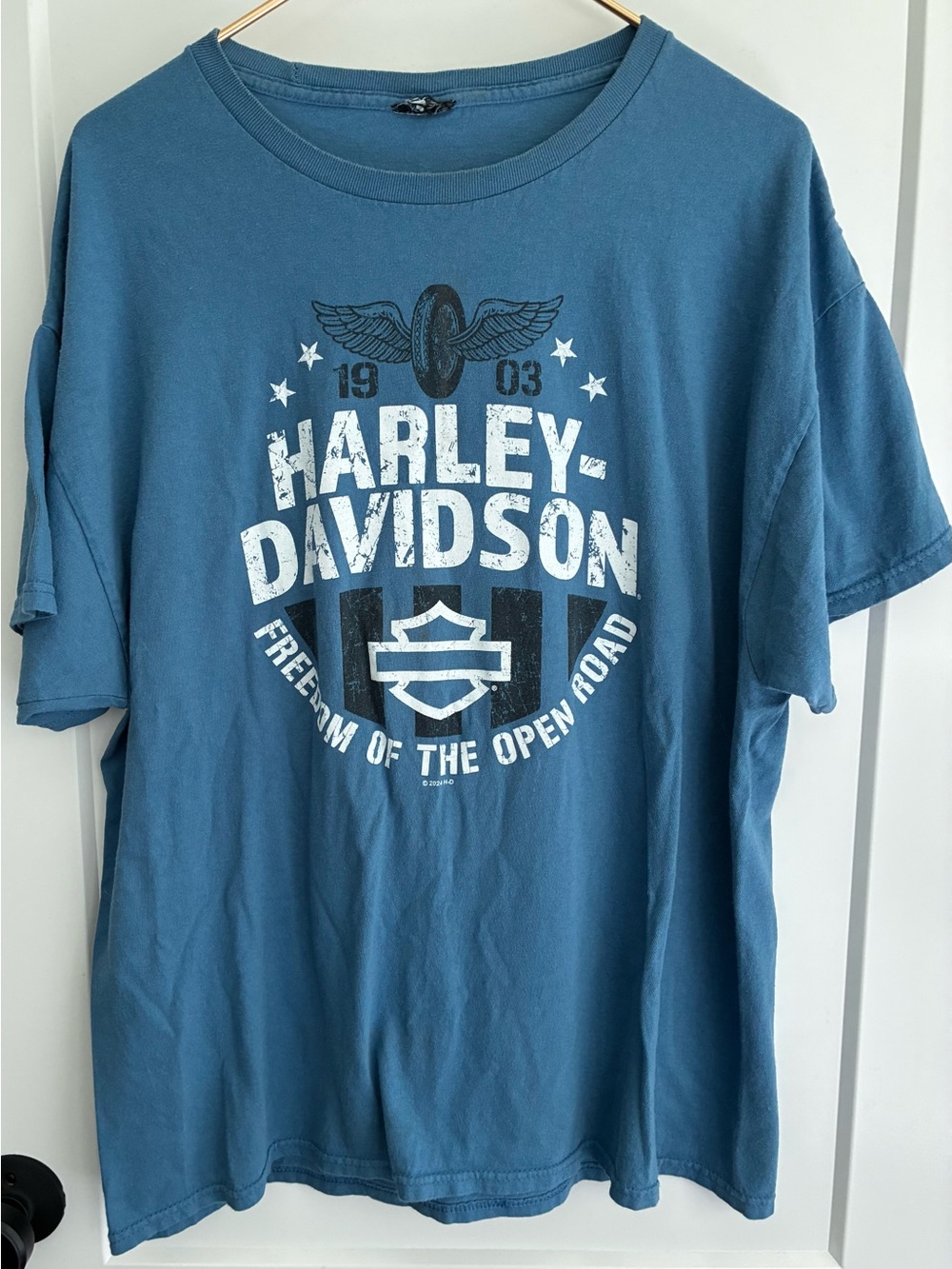 Harley-Davidson Slate Blue Logo Short Sleeve Tee